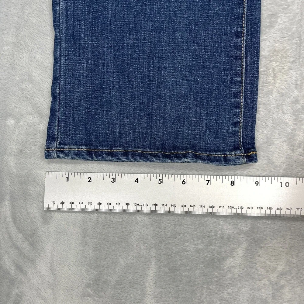 Levi's Jeans Mens 31x30 Blue Denim Whiskered Stretch 725 High Rise Bootcut Leg